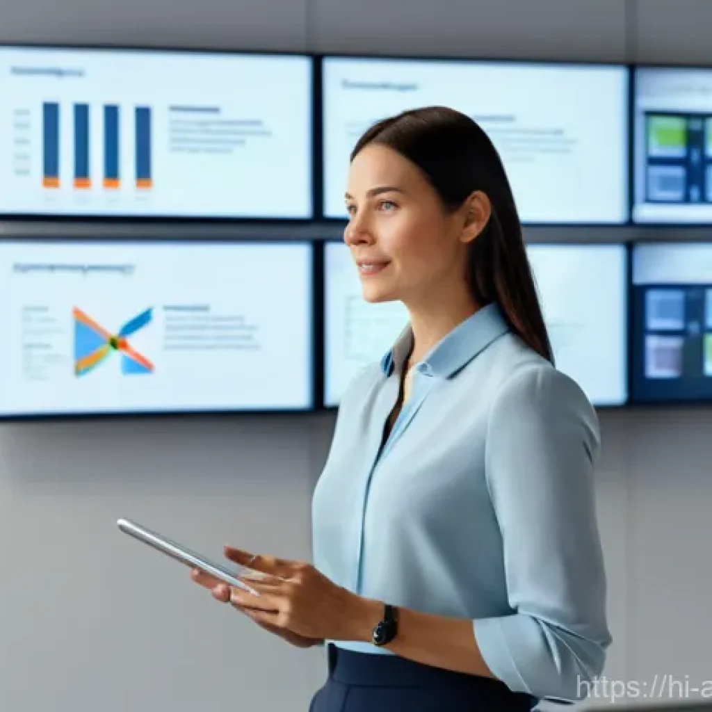 행정관리사와 자격증 포트폴리오 작성 - **Prompt:** A dynamic and professional administrative manager, female, in her early 30s, dressed in ...