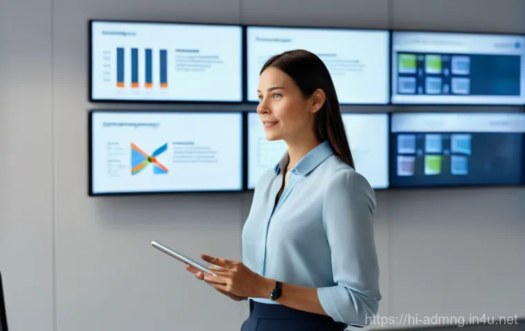 행정관리사와 자격증 포트폴리오 작성 - **Prompt:** A dynamic and professional administrative manager, female, in her early 30s, dressed in ...